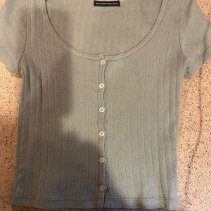 Brandy Melville top in light sage green.